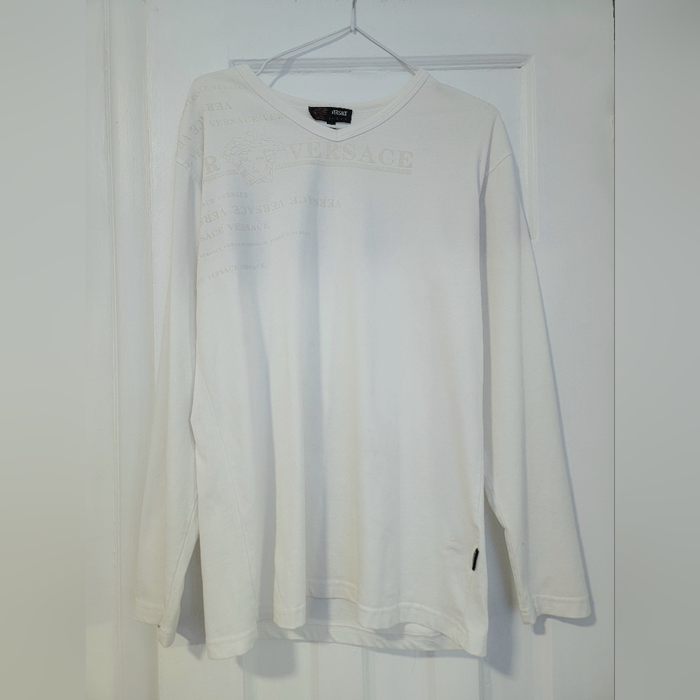 Versace Sport White V-Neck Top